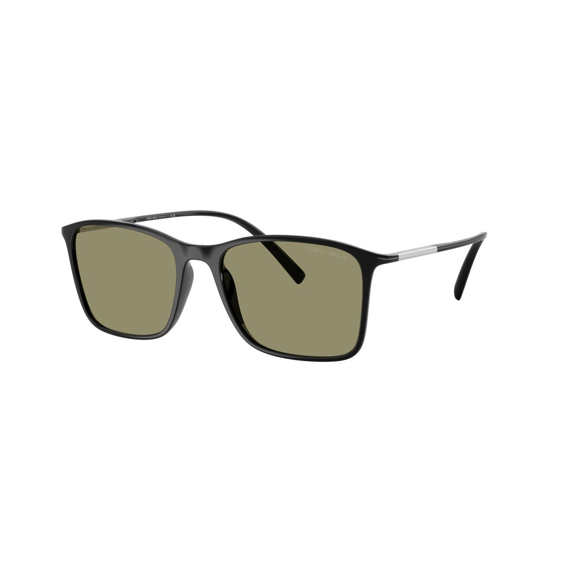 Giorgio Armani 0Ar8231u Rectangular Frame Sunglasses With Olive Green Lenses