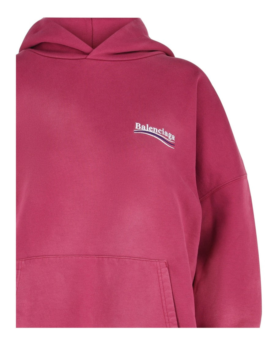 Balenciaga Embroidered Campaign Logo Hoodie