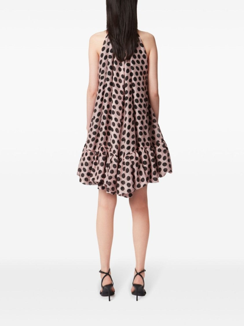 Nina Ricci Rose Pink Polka Dot Dress