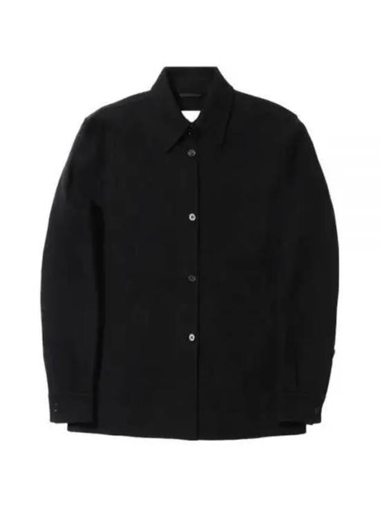Jil Sander Button-Up Black Jacket With Structured Silhouette
