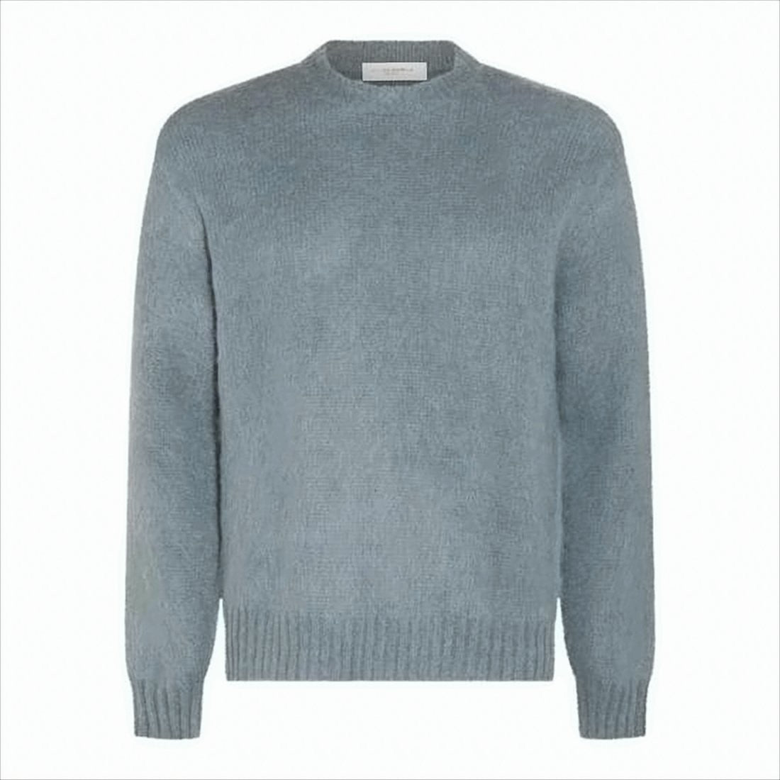 Golden Goose Soft Blue Mohair Blend Sweater With Ribbed Details