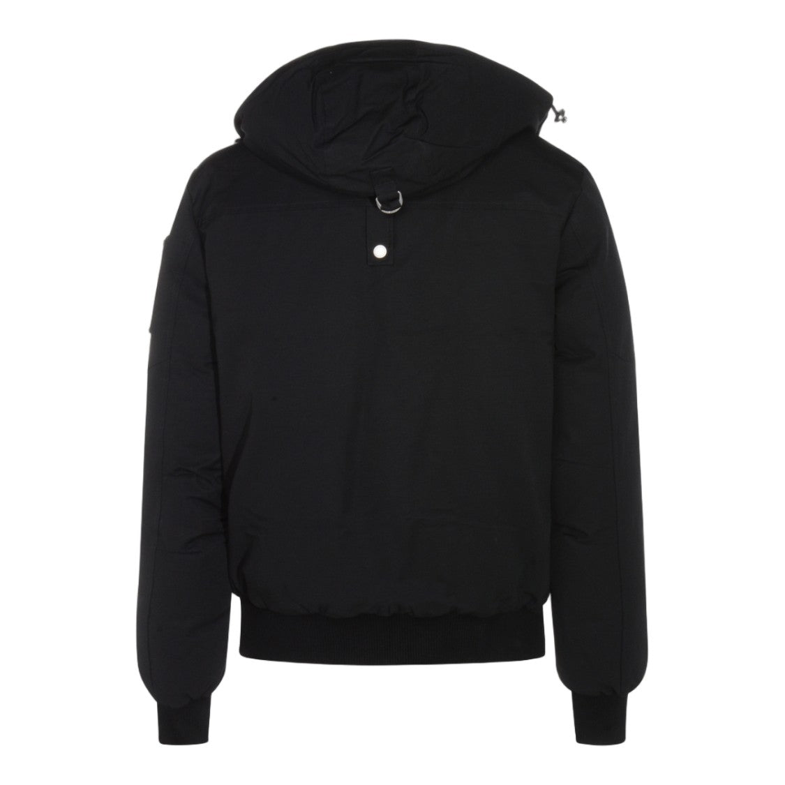 Moose Knuckles Casual Black Jacket With Zip Closure And Hood
