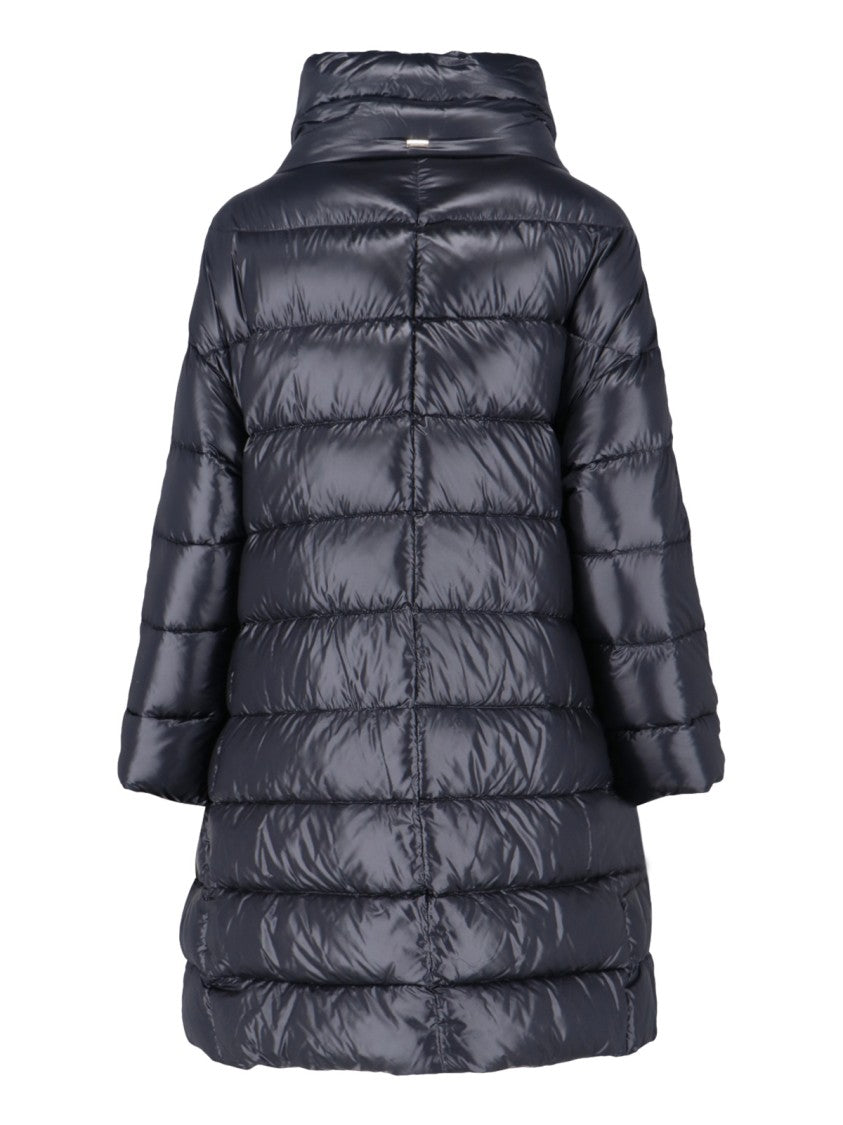 Herno Black Zip-Up Hooded Puffer Jacket