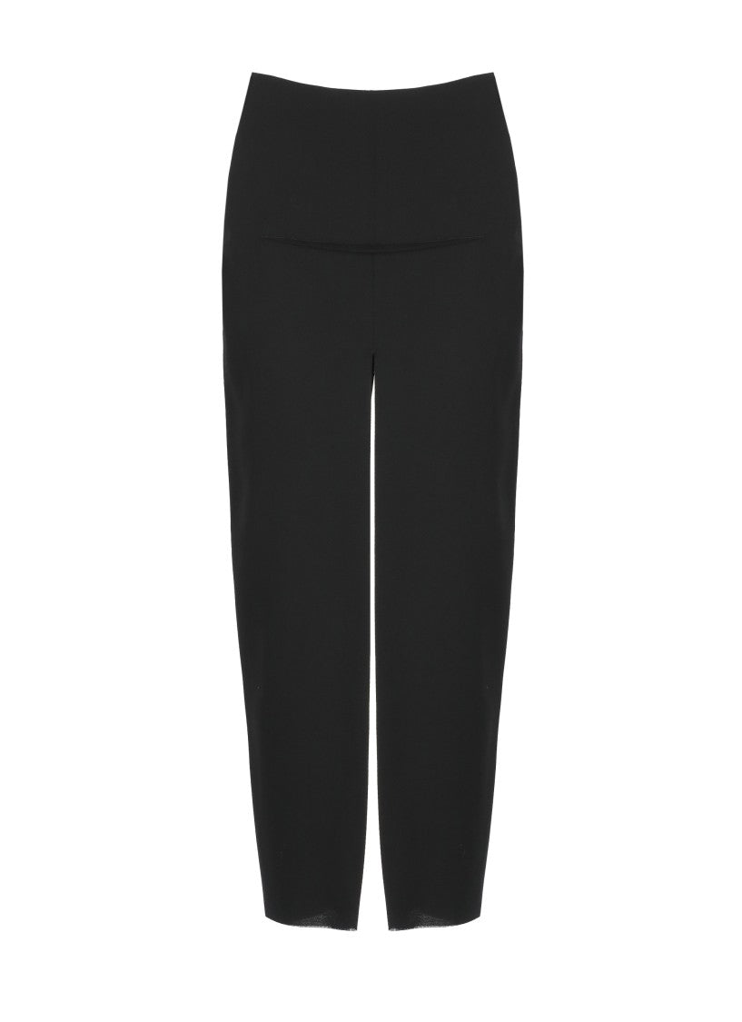 Rick Owens Black Midi Skirt With Front And Back Split