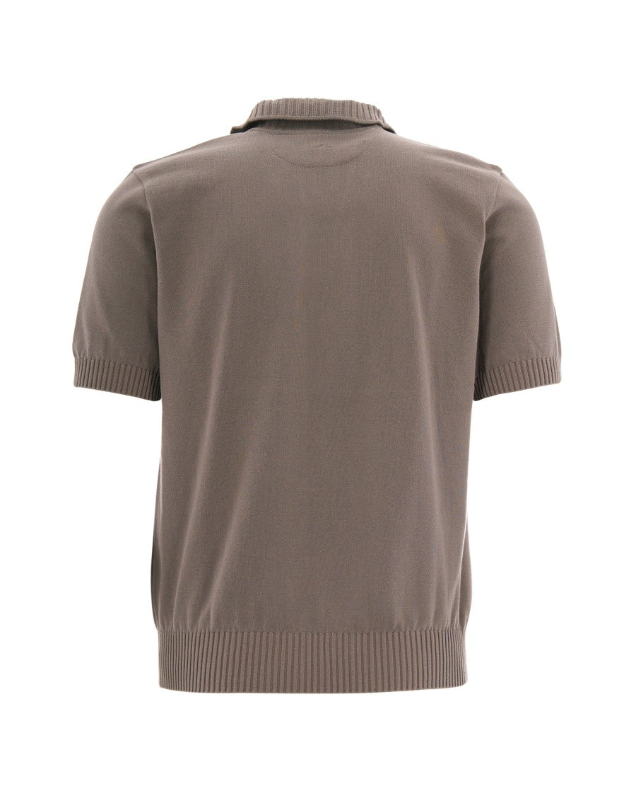 Paul & Shark Tobacco Open Collar Polo Shirt