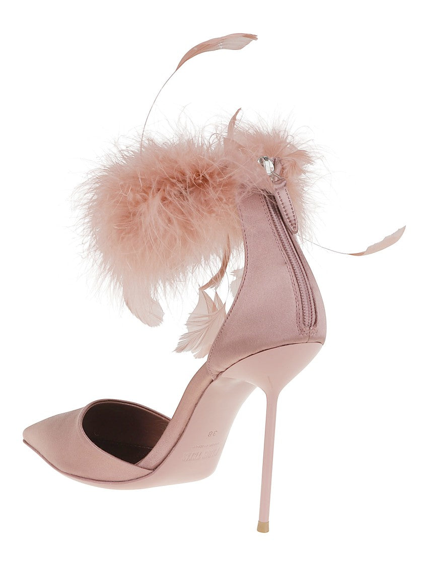 Paris Texas Pointed Toe Satin Pumps