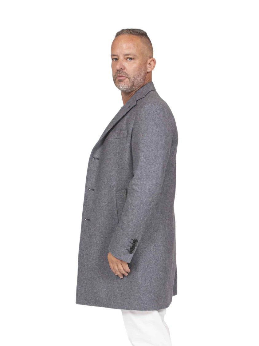 Messagerie Picca Mid-Length Grey Tailored Peacoat
