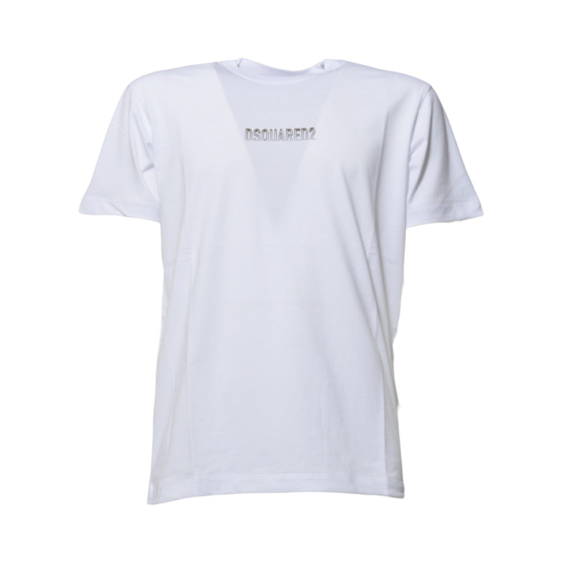 Dsquared2 Outline Logo T-Shirt In White Cotton