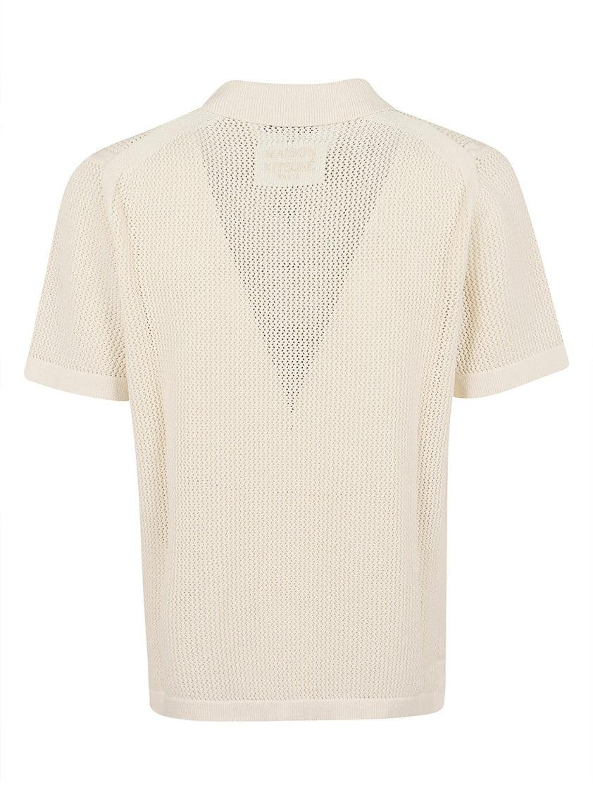 Maison Kitsuné Openwork Design Short Sleeve Cardigan