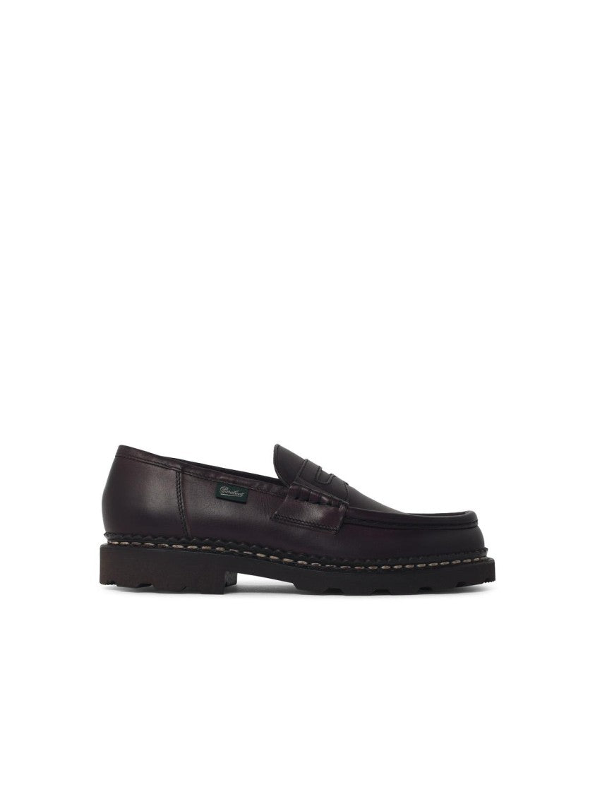 Paraboot Brown Reims Lisse Cafè Leather Loafers