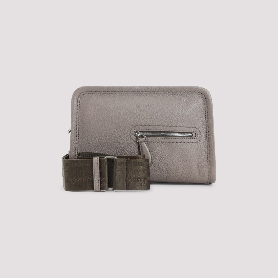 Berluti Grey Grained Leather Shoulder Bag