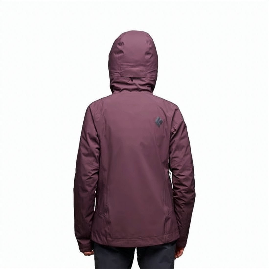 Black Diamond Fitted Burgundy Jacket With Hood