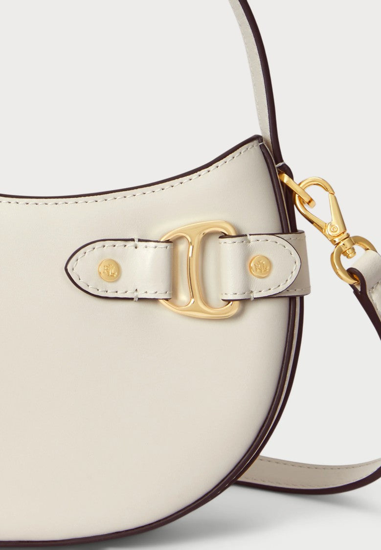 Lauren Ralph Lauren White Tasha Small Rattan Shoulder Bag