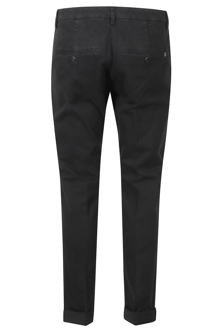 Dondup Nero Gaubert Gabardine Straight-Leg Pants