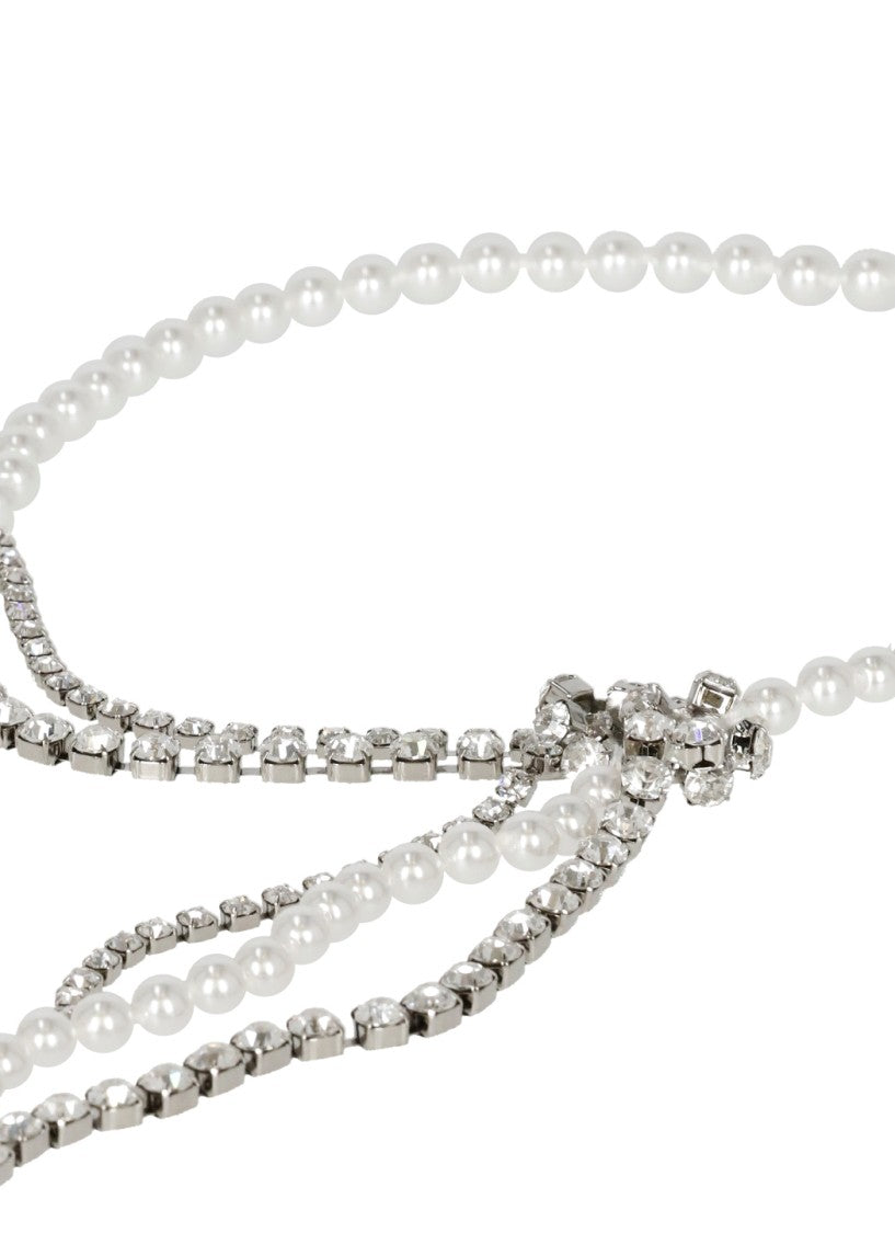 Mm6 By Maison Margiela Necklace With Synth Pearls And Strass