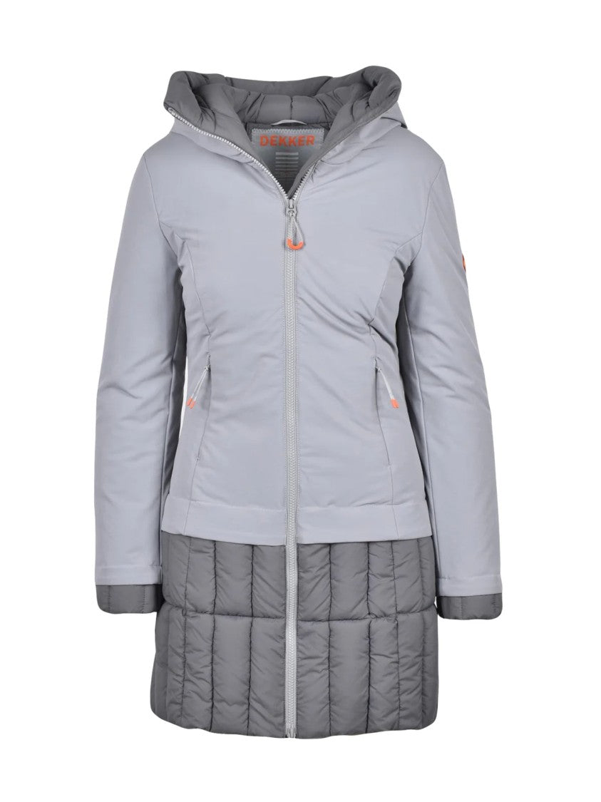 Dekker Light Grey Padded Polyamide-Blend Coat