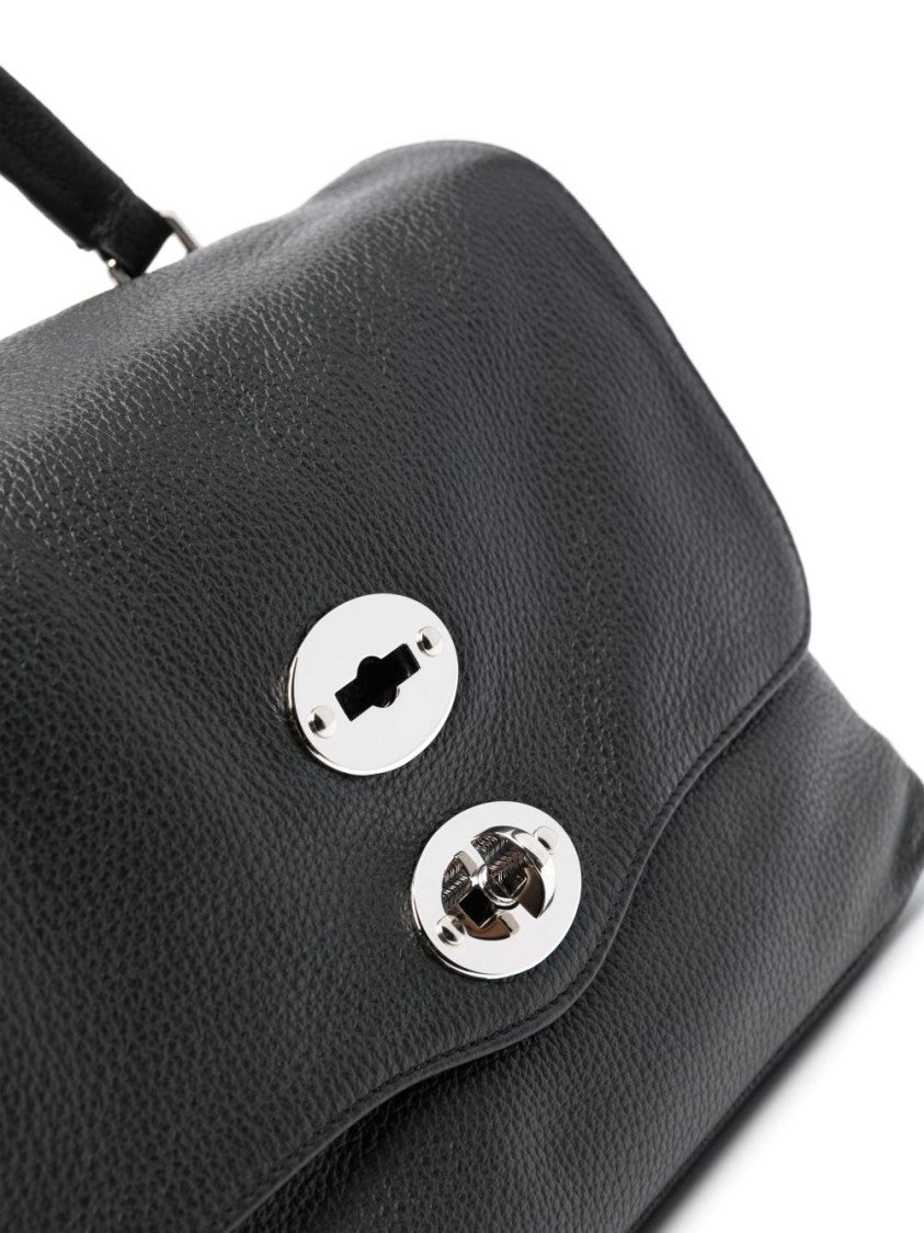 Zanellato Hammered Leather Small Tote With Twist-Lock Closure