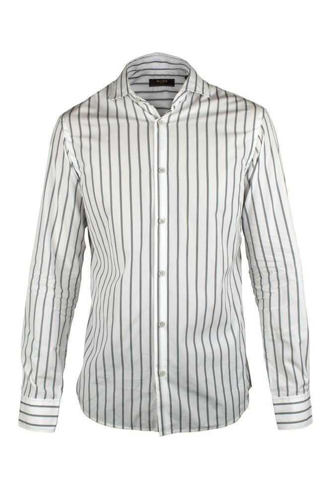 Moorer Slim Fit White Cotton Shirt