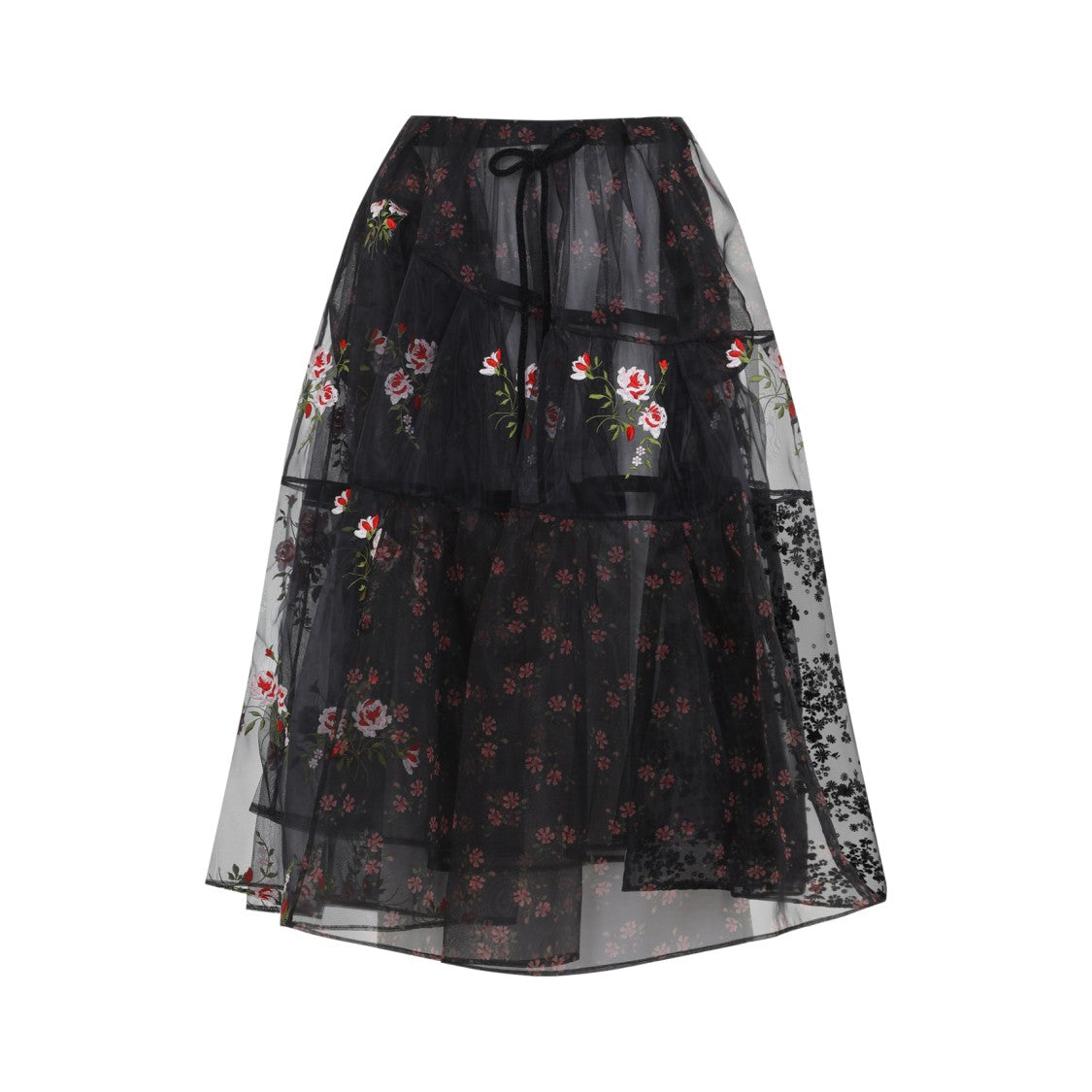Simone Rocha Layered Black Midi Skirt