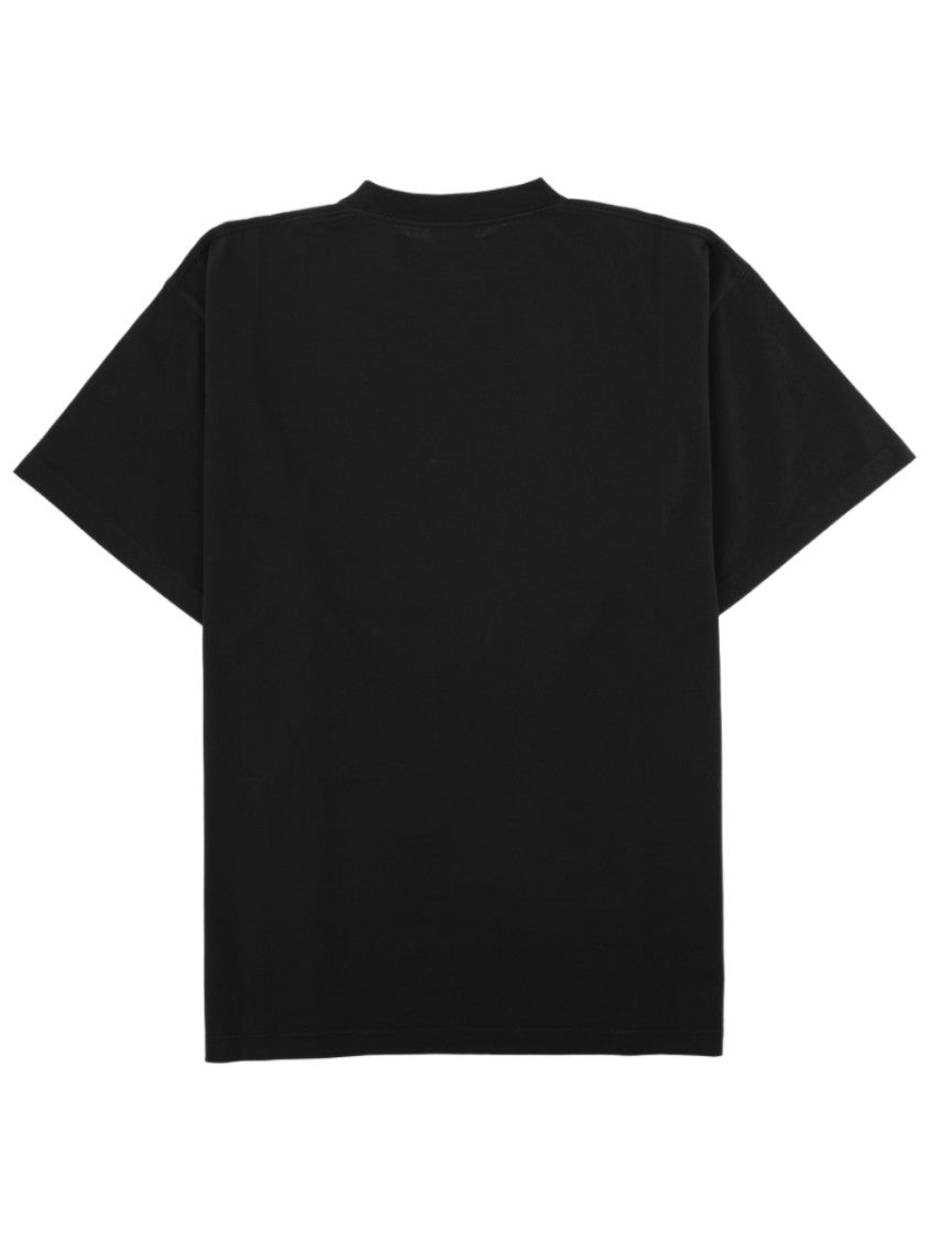 Balenciaga Graphic Print Oversized Cotton T-Shirt