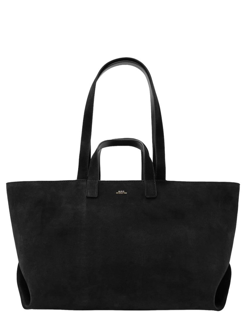 A.P.C. Le Drummer Suede Attached Pouch Tote Bag