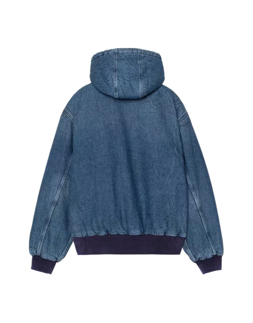 Carhartt Wip Blue Marble Wash Smith Denim Hooded Jacket
