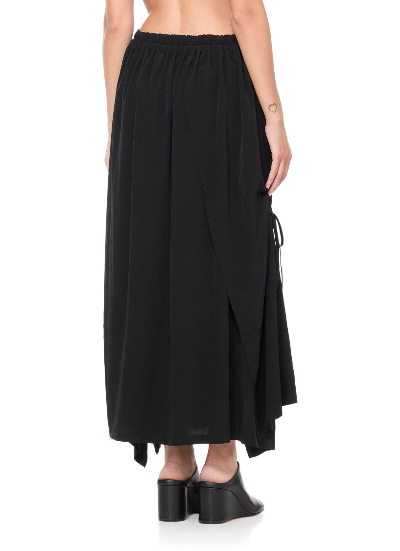 Y's Black Pleated Skirt