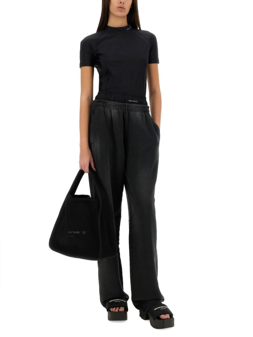 T By Alexander Wang Wide-Fit Pants With Logo Detail