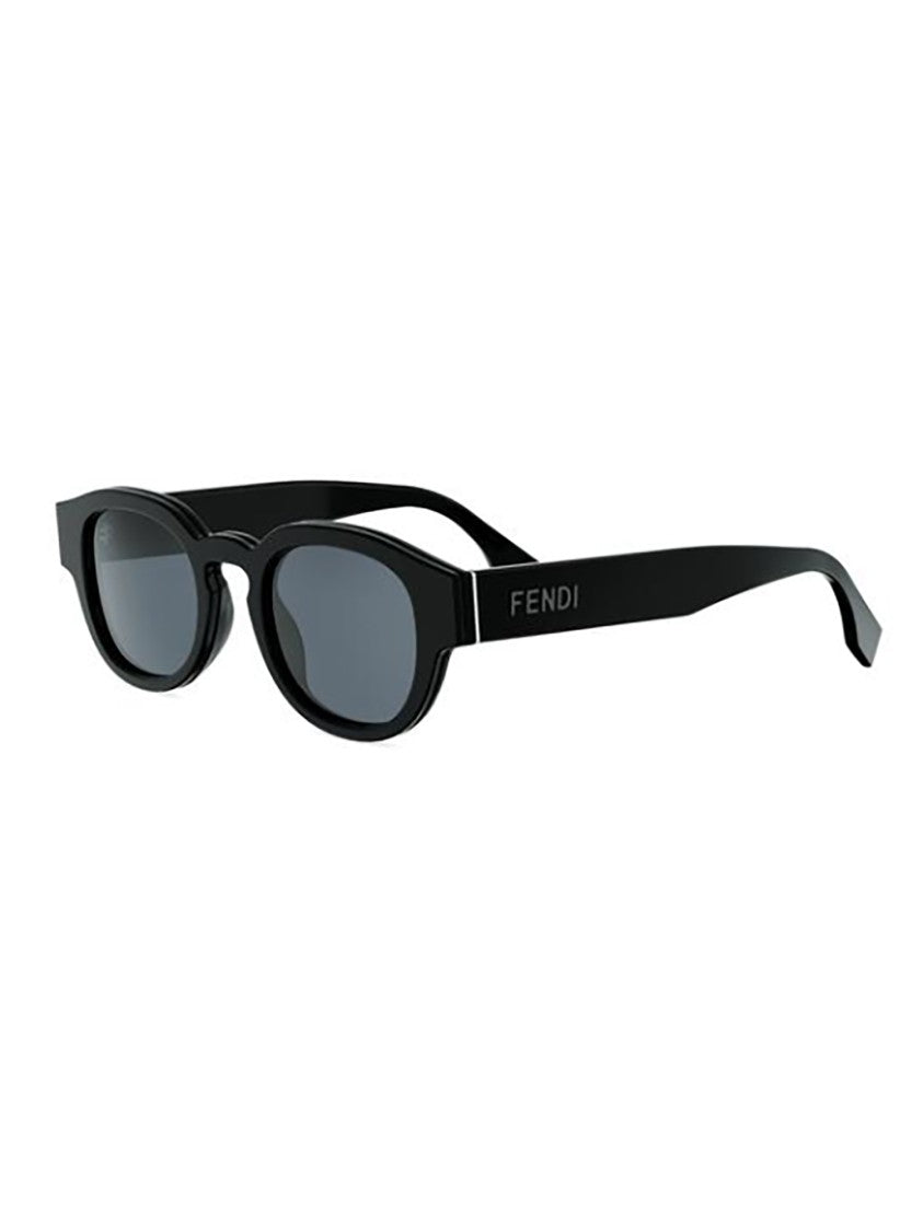 Fendi Black Fe40182i Oval Minimalist Sunglasses