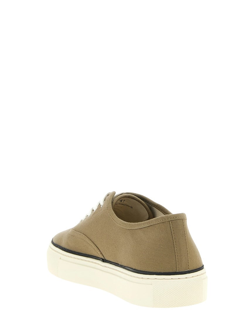 Jacquemus Khaki Canvas Féfé Sneakers With Embroidered Logos