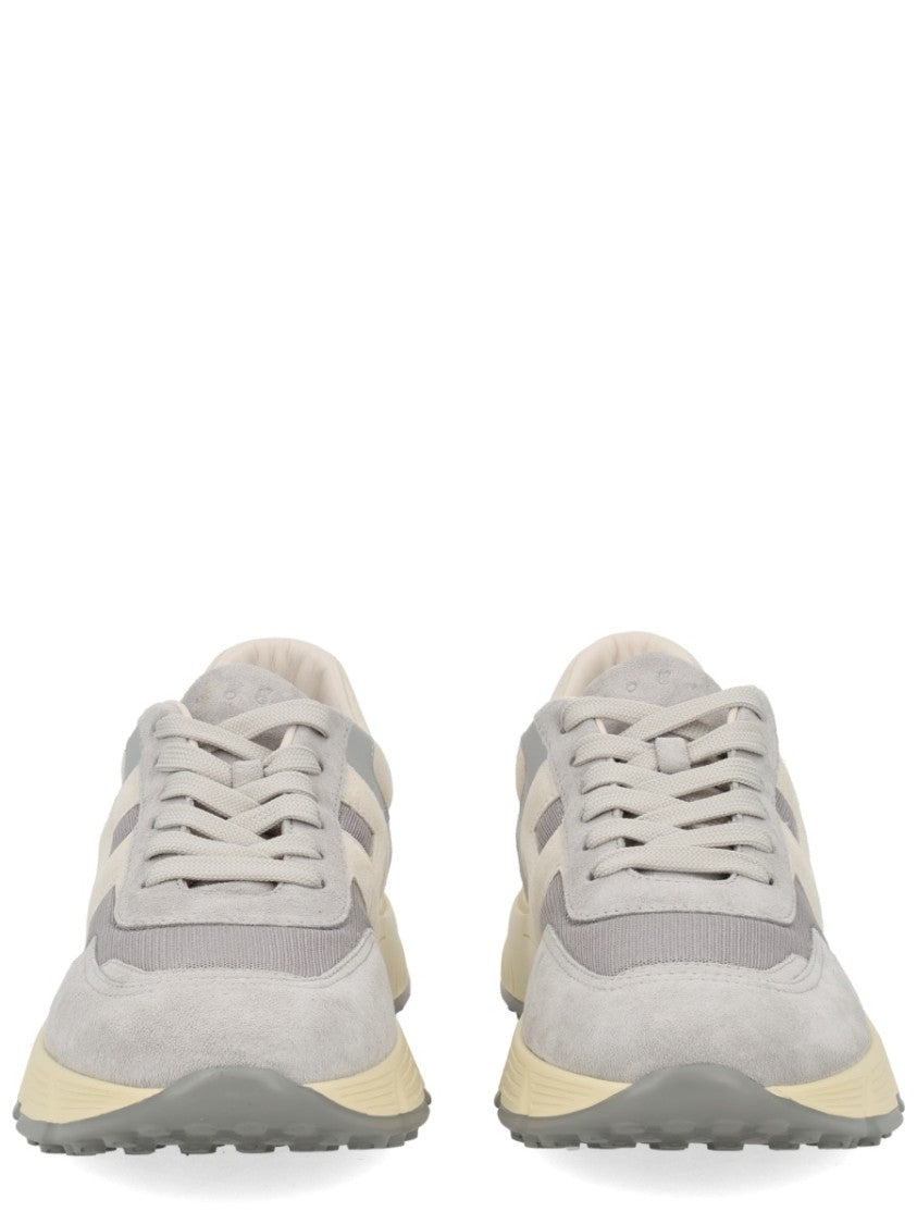 Hogan Hyperlight Calfskin Suede Panel Sneakers