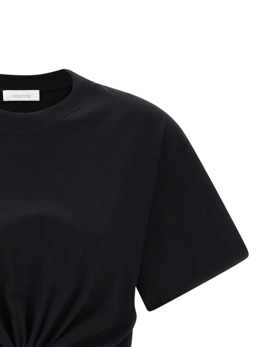 Paco Rabanne Cropped Black T-Shirt