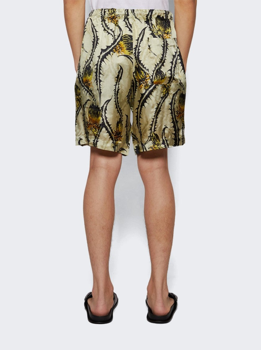 Dries Van Noten Piperi Shorts Pale Yellow