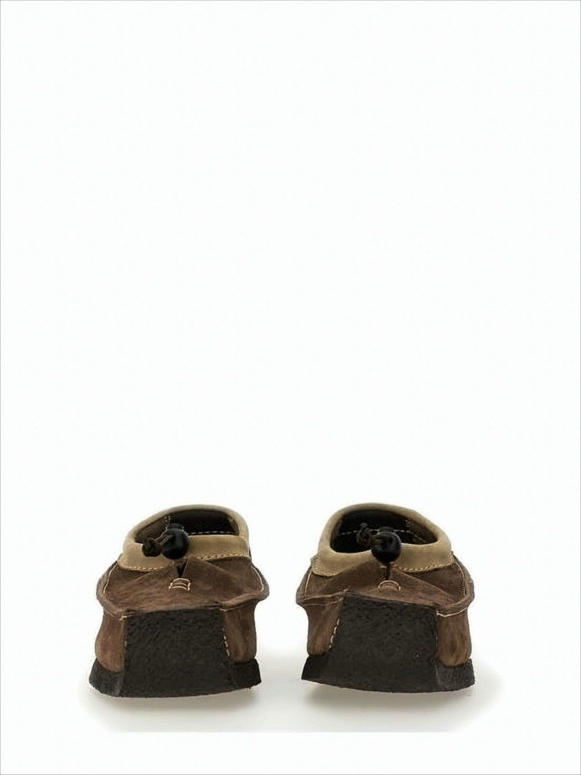 Woburn Walk Moccasin-Style Brown Suede Loafers With Toggle Lace Detail