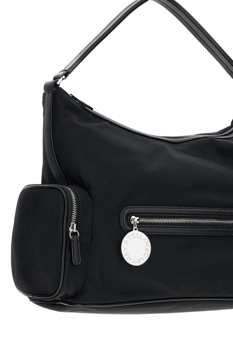 Stella Mccartney Black Dartmoor Econyl Nylon Shoulder Bag