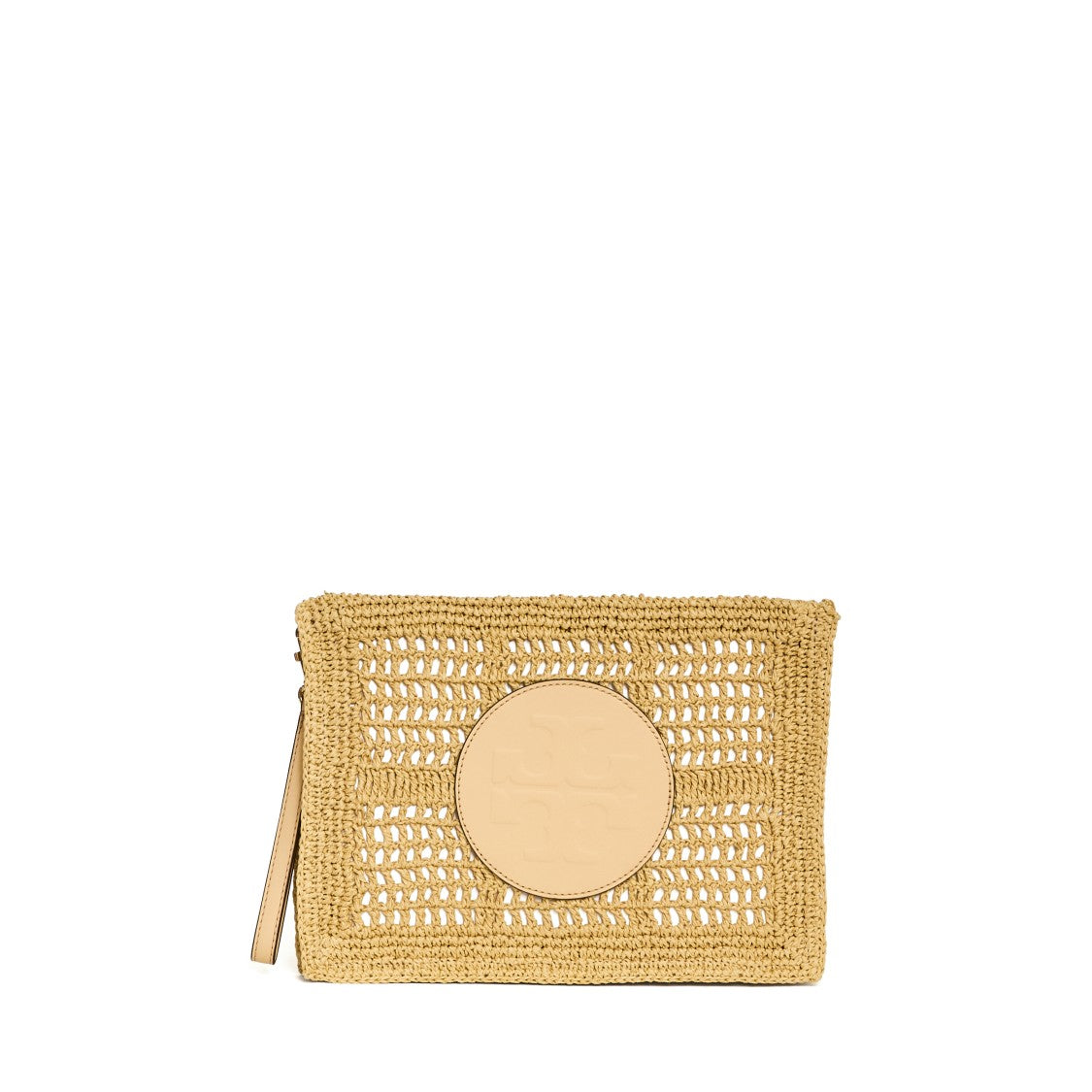Tory Burch Ella Hand Crocheted Rafia Pouch Clutch