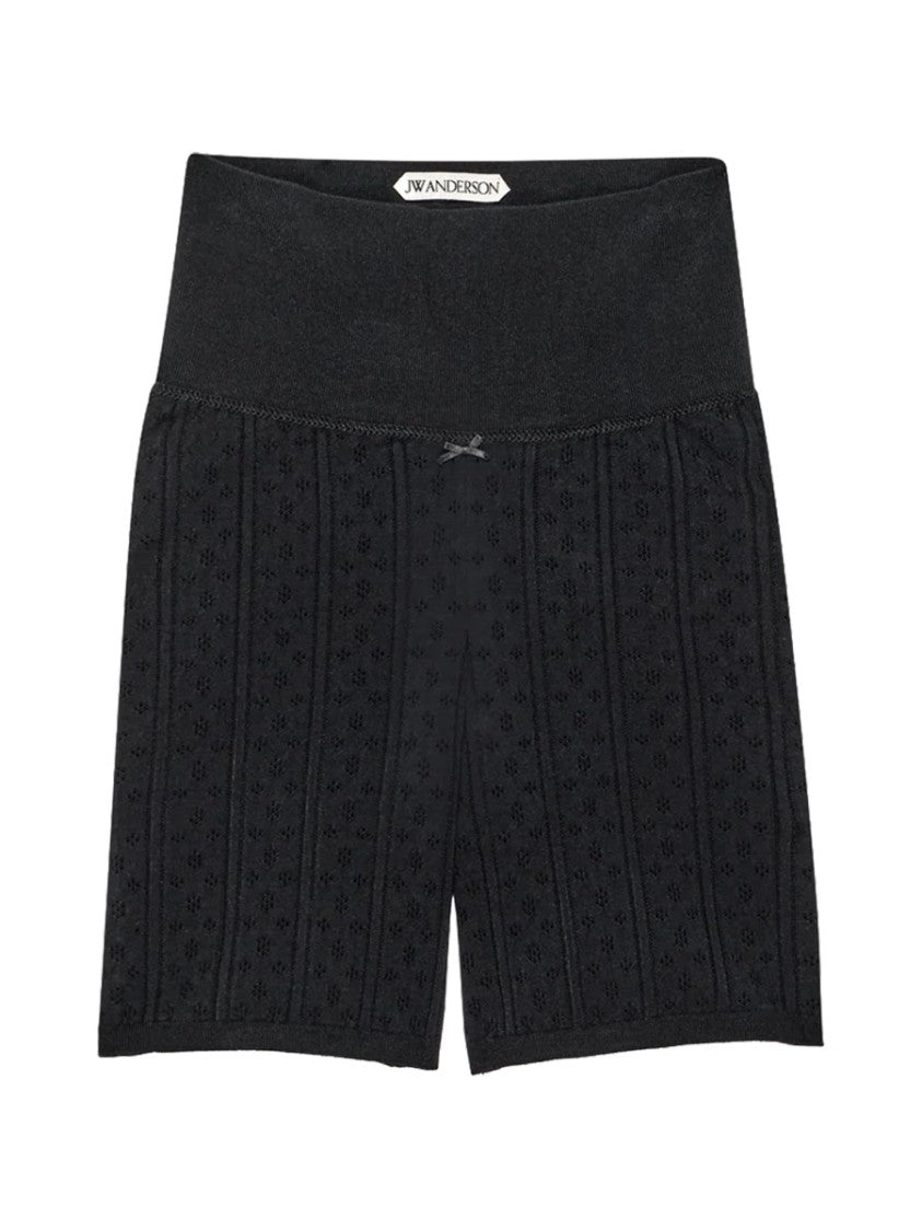 J. W. Anderson High-Waisted Perforated Knit Shorts