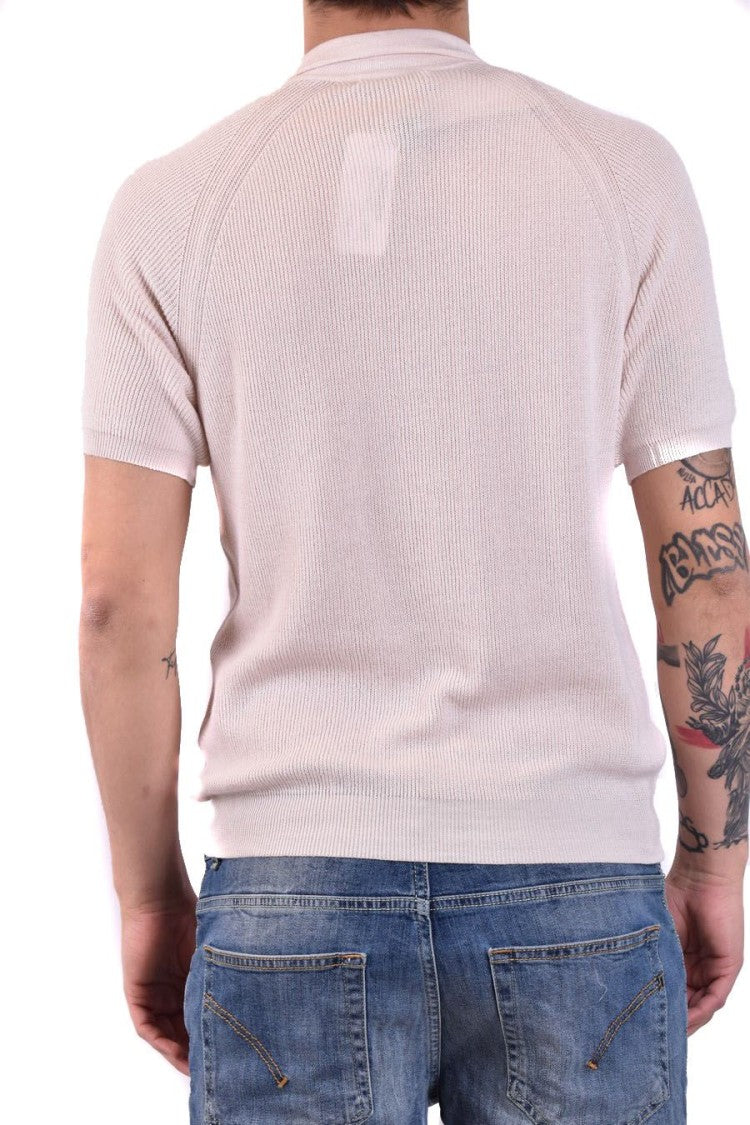 Laneus White Cotton Polo Shirt