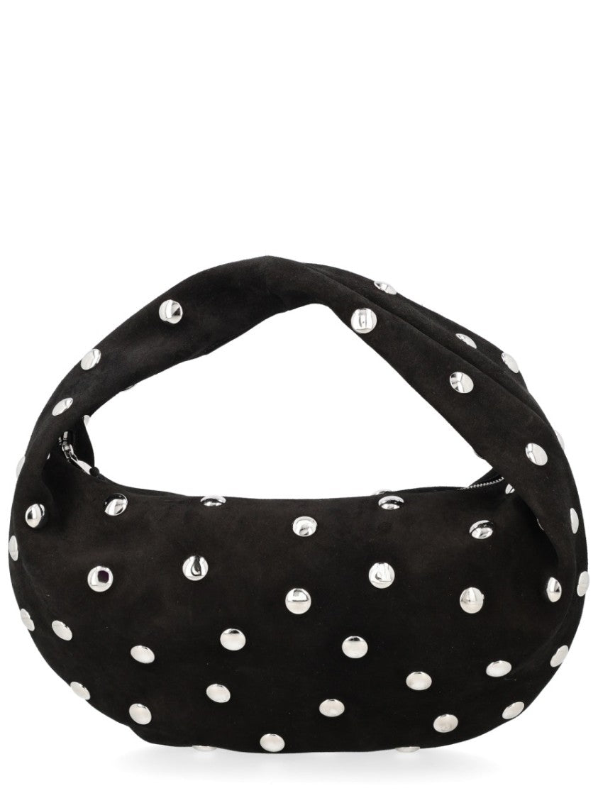 Khaite Olive Calf Leather Medium Hobo Bag