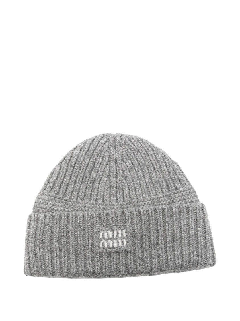 Miu Miu Chunky Knit Folded Beanie