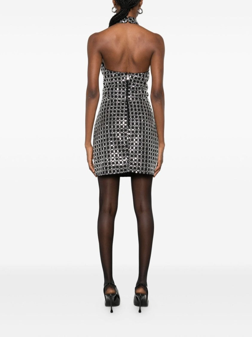 Rotate Sleeveless Mini Dress With Geometric Metallic Accents