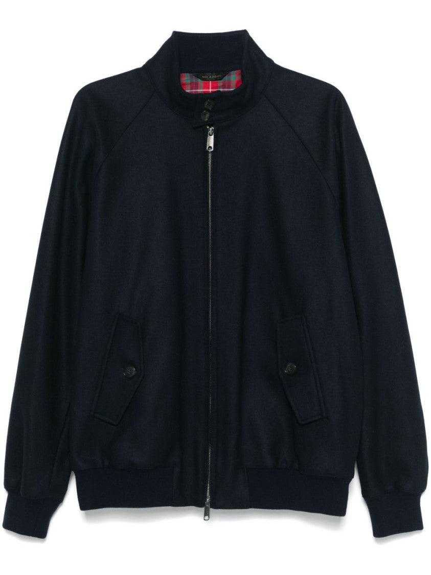 Baracuta Classic Bomber Jacket With Ribbed Detailing