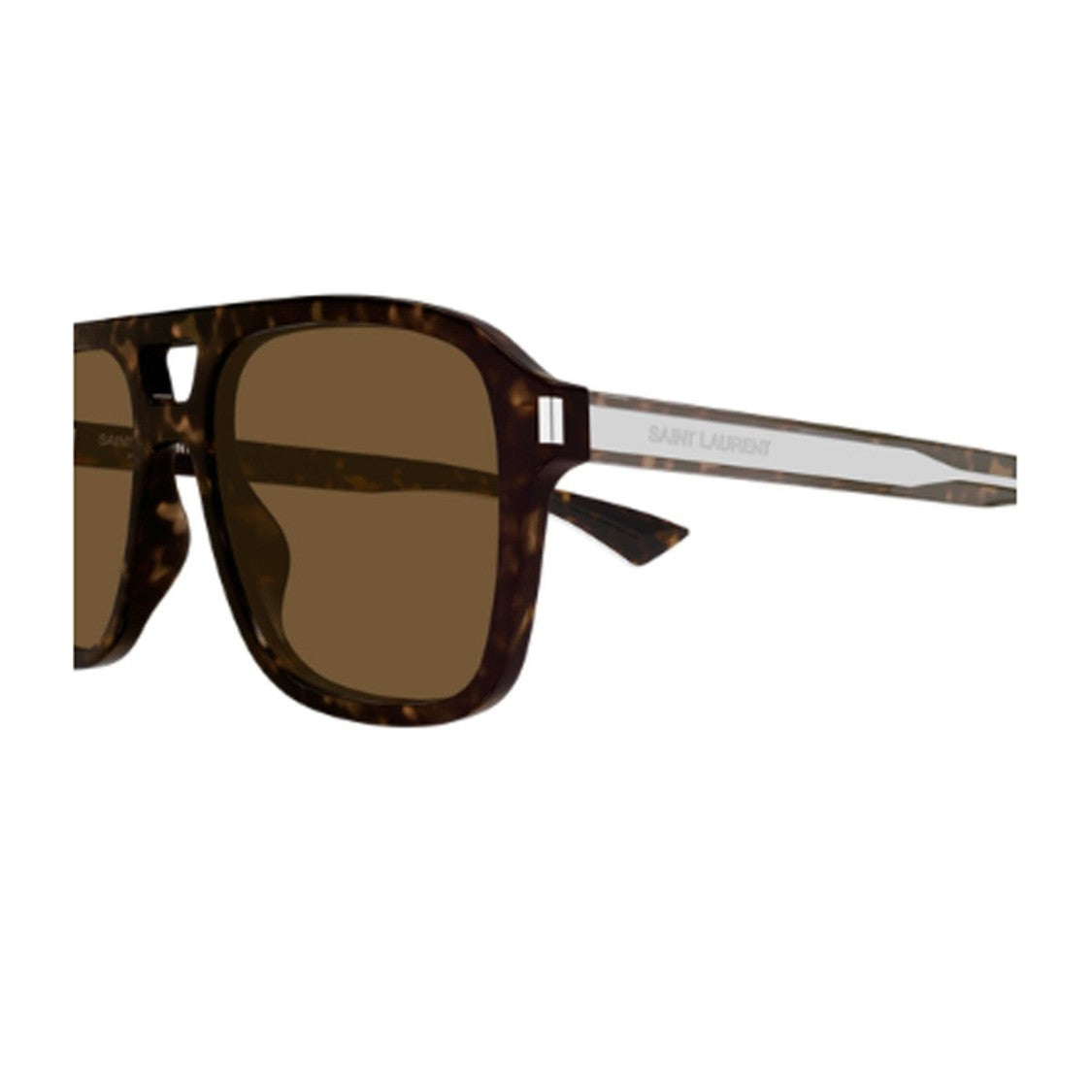 Saint Laurent Havana Sl 881 Acetate Pilot Sunglasses