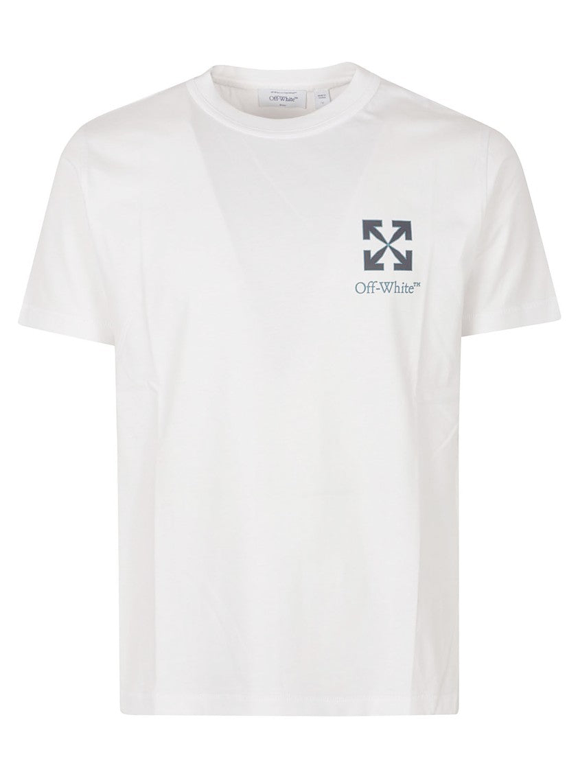Off-White Short-Sleeve Crew Neck T-Shirt With Subtle Graphic Logo