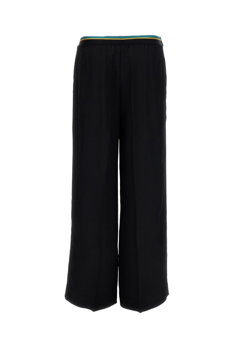 Plan C Black Sable Straight-Leg Pants