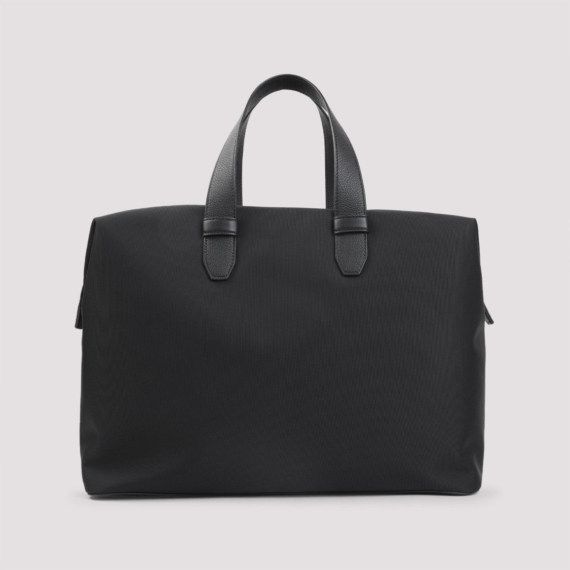 Brioni Structured Black Shoulder Bag With Durable Materials