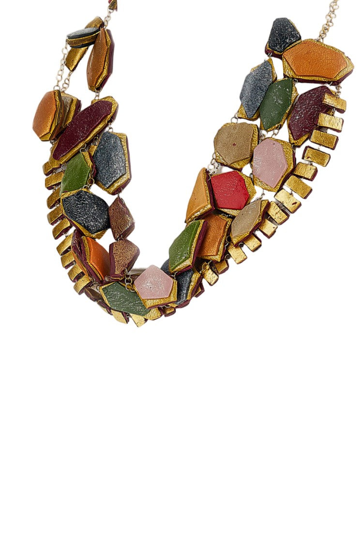 Gfw Handmade Artistic Necklace With Irregularly Shaped Elements