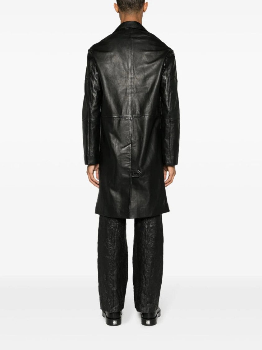 Zadig & Voltaire Macari Buttoned Leather Coat