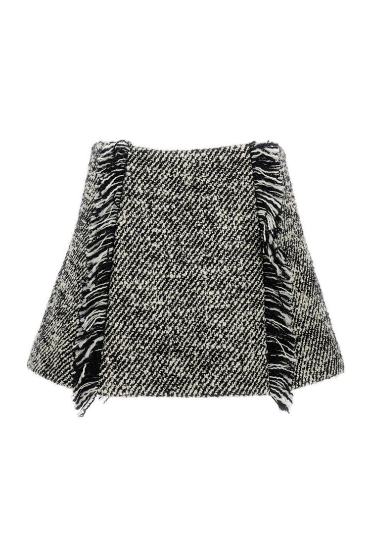 Durazzi Milano Quilted Wool Mini Skirt