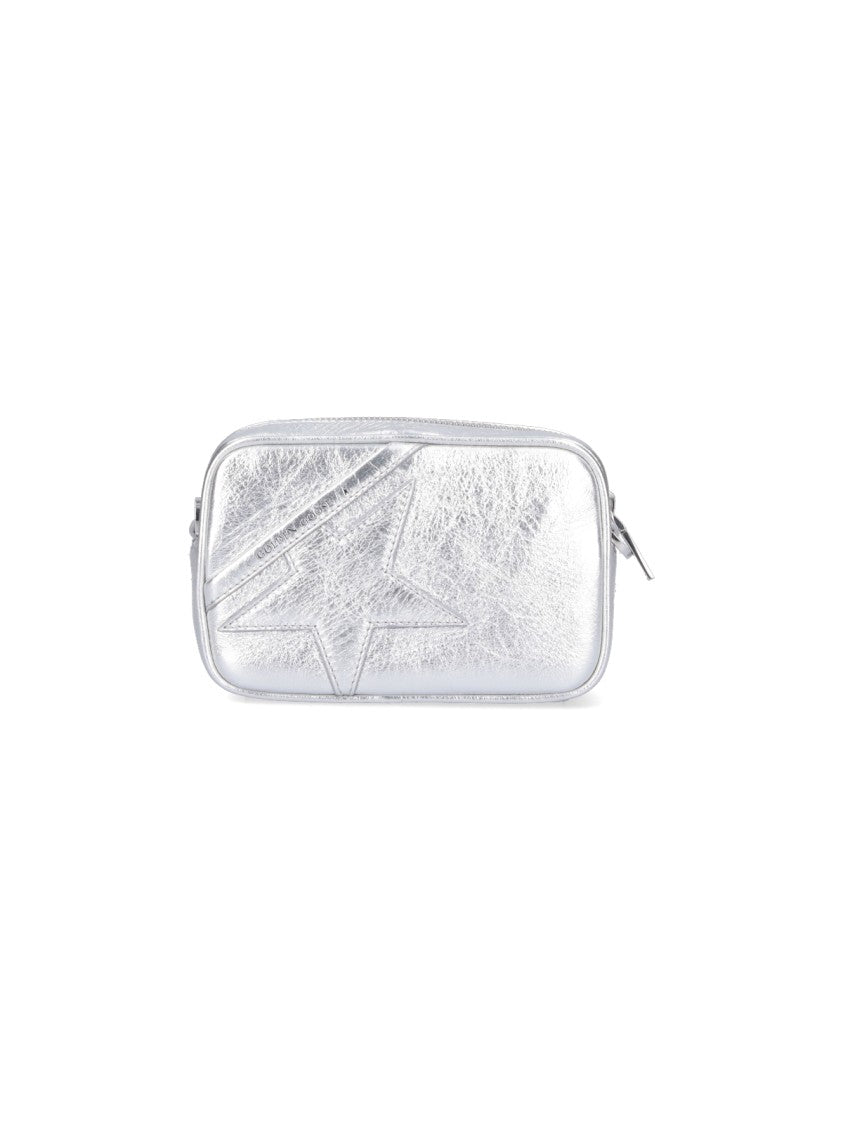 Golden Goose Structured Silver Handbag With Modern Minimalist Design